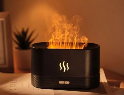 Umidificator FLAME cu ultrasunete si lumina colorata - imagine 3