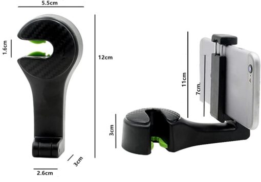 Suport auto 2 in 1 pentru agatarea obiectelor si a telefonului de tetiera - imagine 6