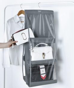 Organizator genti cu 6 compartimente transparente