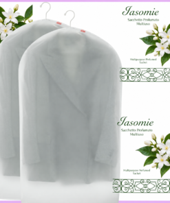 Set 2 huse anti-molii, cu fermoar pentru haine, 90 sau120/130 cm, Iasomie