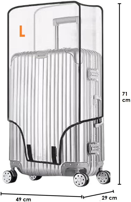 Husa de protectie transparenta pentru valiza, impermeabil, M sau L - imagine 6