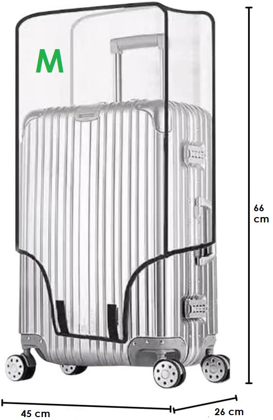 Husa de protectie transparenta pentru valiza, impermeabil, M sau L - imagine 7
