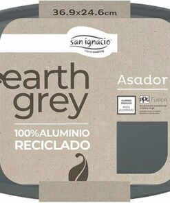 Gratar tip tava, San Ignacio Earth, aluminiu forjat, antiaderent, inductie, 36,9 x 24,6 cm