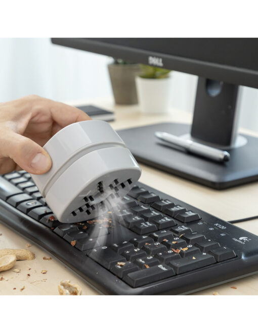 Mini aspirator electric pentru tastatura si masa