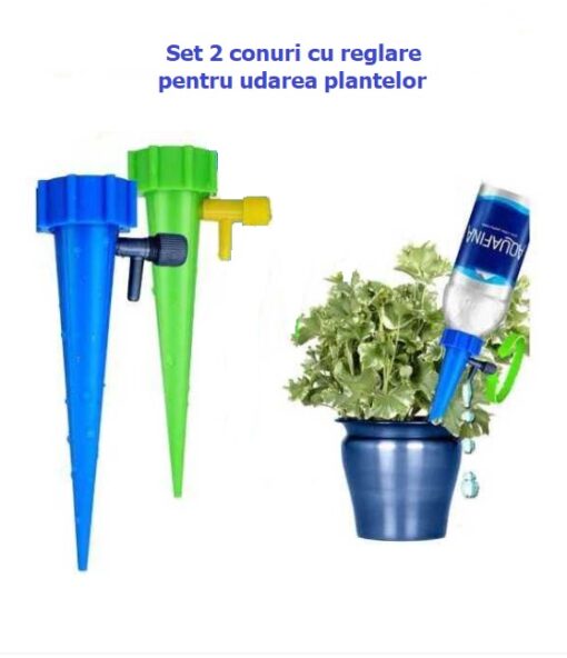 Set 2 conuri cu reglare pentru udarea plantelor