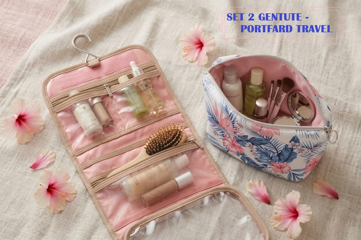 Set 2 portfarduri de calatorie Travel Tropical