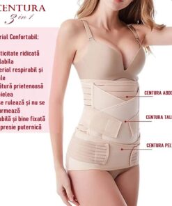 Set 3 centuri, 3 in 1 - sprijin pentru coloana, abdomen, talie si pelvis in urma traumatismelor, operatiilor si a nasterii