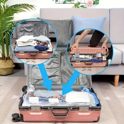 Set 5 saci vid Travel cu pompa de vidat inclusa - imagine 2