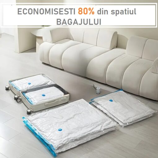 Set 5 saci vid Travel cu pompa de vidat inclusa - imagine 3