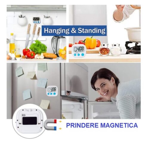 Timer digital, magnetic, 7 cm - imagine 4