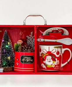 Caseta XMAS Magic – cana cu Mos Craciun, bradut luminos si decoratiuni festive