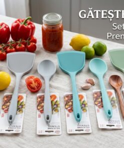 Set 2 ustensile de bucatarie din silicon – lingura si spatula
