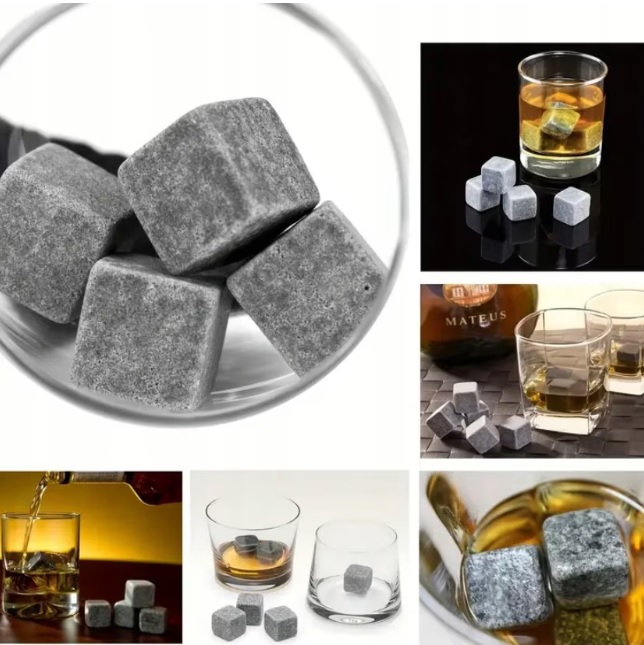 Set 9 cuburi din granit pentru racirea bauturilor - imagine 5