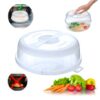 Capac Protector Microunde Universal 24.5 cm – Anti-Stropire, PP Fara BPA, Cu Orificii Abur, Reutilizabil, Transparent