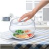 Capac Protector Microunde Universal 24.5 cm – Anti-Stropire, PP Fara BPA, Cu Orificii Abur, Reutilizabil, Transparent