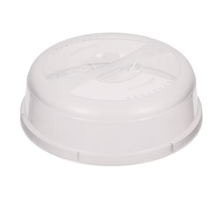Capac Protector Microunde Universal 24.5 cm – Anti-Stropire, PP Fara BPA, Cu Orificii Abur, Reutilizabil, Transparent - imagine 7