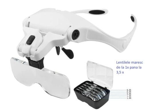 Ochelari cu 5 lupe si led