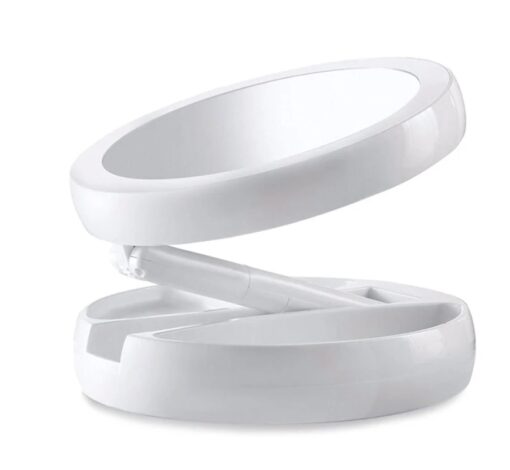Oglinda cosmetica pliabila cu lumina LED si marire 10X - imagine 8