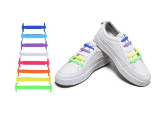 Sireturi flexibile din silicon 16 buc, colorate - imagine 2