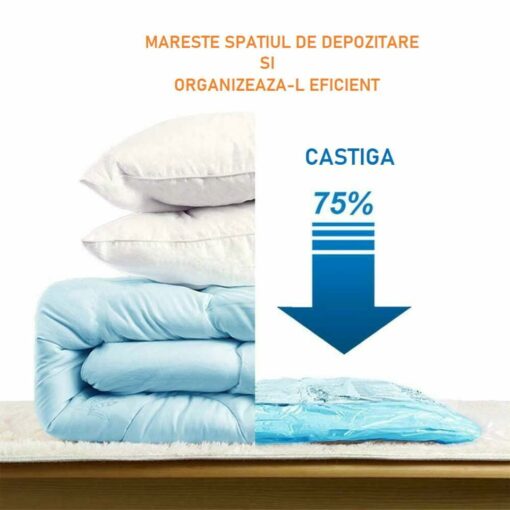 Sac pentru vidat haine, pilote, jucarii - 70 x100 cm