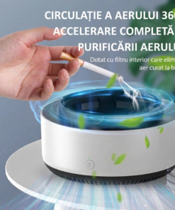Scrumiera electrica Fara Fum, cu aspiratie 360°, fara cabluri