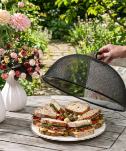 Capac Anti-Insecte pentru Alimente – Protectie Eleganta pentru Masa, Picnic si Gradina, 30 cm