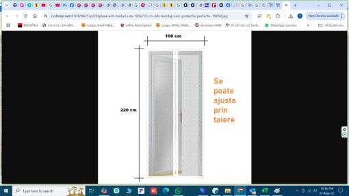 Plasa Anti-Tantari cu magneti pentru usa, 220 x 100 cm - imagine 6