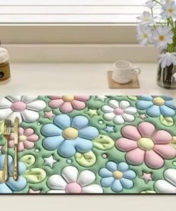 Covoras 3D moale si absorbant, pentru bucatarie, baie, casa